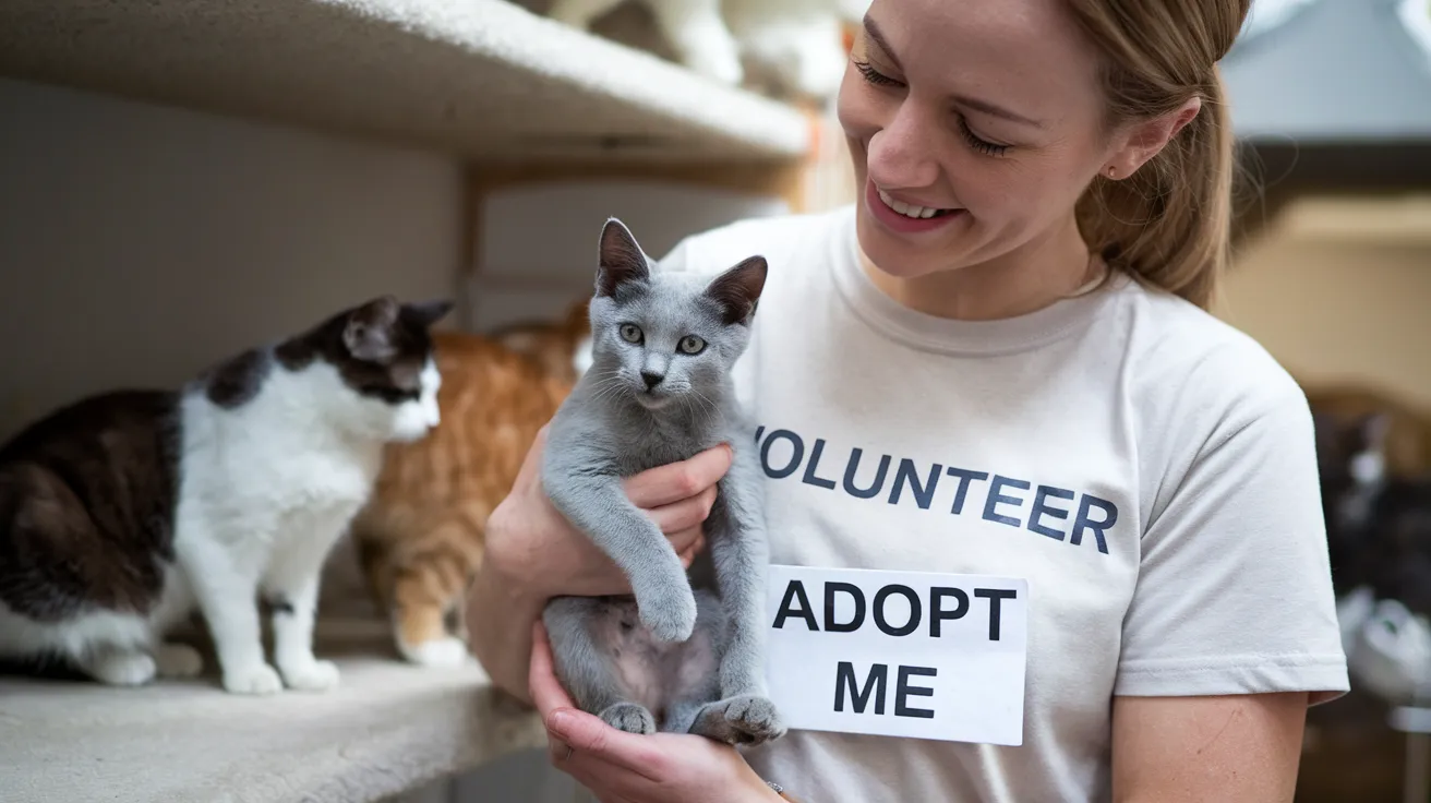 adopting a Russian Blue cat